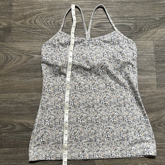 Lululemon 8 Power Y Tank Top Racerback Petite Fleur Silver Spoon Animal Print - Picture 7 of 10